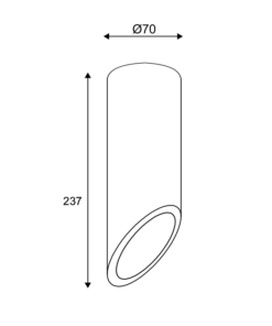 ΕΠΙΤΟΙΧΟ ΦΩΤΙΣΤΙΚΟ 1ΧGU10 ΓΚΡΙ ΤΣΙΜΕΝΤΟ D7XH24CM FALTSO ACA DECOR – MK151S24G