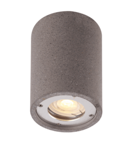 ^ΣΤΡΟΓΓΥΛΟ ΦΩΤΙΣΤΙΚΟ ΟΡΟΦΗΣ IP65 GU10 ΜΑΥΡΟ ΤΣΙΜΕΝΤΟ ACA – MK163130RB