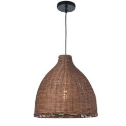 ACA DECOR – Κρεμαστό Φωτιστικό 1ΧΕ27 Καφέ Καλάμι Φ34ΧΗ107cm