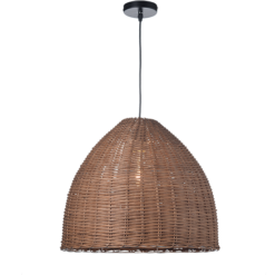 ACA DECOR – Κρεμαστό Φωτιστικό 1ΧΕ27 Καφέ Καλάμι Φ450 – ML1013012B
