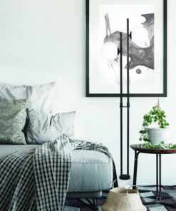 ΕΠΙΔΑΠΕΔΙΟ ΦΩΤΙΣΤΙΚΟ 2ΧΕ14 QUADRO ΜΑΥΡΟ ΜΕΤ/ΚΟ+ ΛΕΥΚΟ ΓΥΑΛΙ-ΜΑΡΜΑΡΟ IP20 40X15XH157CM ACA DECOR – ML127022FBK