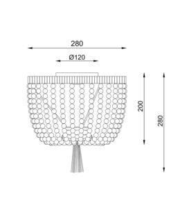 ΟΡΟΦΗΣ ΦΩΤΙΣΤΙΚΟ 1ΧΕ27 SPETSES ΞΥΛΙΝΕΣ ΧΑΝΤΡΕΣ IP20 D40XH28CM ACA DECOR – ML127051P