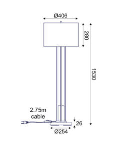 ΕΠΙΔΑΠΕΔΙΟ ΦΩΤΙΣΤΙΚΟ 1ΧΕ27 BELIZE ΧΡΥΣΟ ΜΕΤ/ΚΟ+ΛΕΥΚΟ ΑΜΠΑΖΟΥΡ-ΜΑΡΜΑΡΟ IP20 D40,6XH153CM ACA DECOR – ML127161FGW