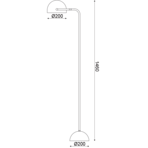 ACA DECOR   – Επιδαπέδιο Φωτιστικό 1XE27 Μεταλλικό + Μάρμαρο 24X44XH144cm