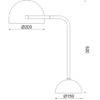 ACA DECOR   – Επιτραπέζιο Φωτιστικό 1ΧΕ27 Μεταλλικό + Μάρμαρο 35Χ23ΧΗ48cm