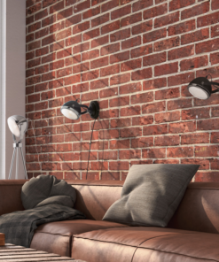 ACA DECOR  – Επίτοιχο Φωτιστικό 1ΧΕ14 Μεταλλικό Μαύρο + Γυαλί Φ15,2ΧΗ24,7cm