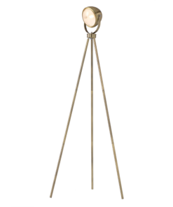 ACA DECOR – Επιδαπέδιο Φωτιστικό 1ΧΕ14 Μεταλλικό Ορείχαλκο + Γυαλί 56Χ56ΧΗ145cm