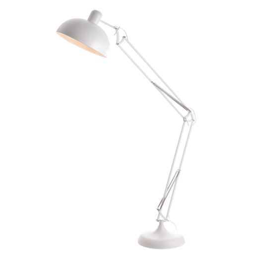 ACA DECOR   – Επιδαπέδιο Φωτιστικό 1ΧΕ27 Μεταλλικό Λευκό 38Χ130ΧΗ207cm