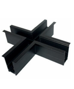 Σύνδεσμος ”+” για Μαγνητική Ράγα Χωνευτή με Αυτάκια 48V Μαύρη ACA – MRCROSSB