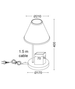Παιδικό Πορτατίφ Διάστημα E27 με Μολυβοθήκη Ø210 Μέταλλο-MDF-Ύφασμα Πολύχρωμο ACA DECOR – MT120181