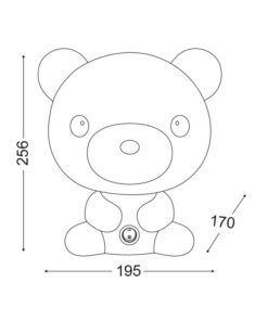 Επιτραπέζιο Παιδικό Φωτιστικό Αρκουδάκι E14 Πλαστικό Λευκό ACA DECOR – MT120961W