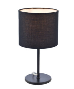 Πορτατίφ με Υφασμάτινο Καπέλο Μαύρο 1xE14 ACA DECOR – MT3000B