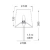 Πορτατίφ με Υφασμάτινο Καπέλο Μαύρο 1xE14 ACA DECOR – MT3000B