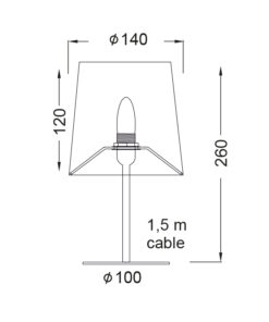 Πορτατίφ με Υφασμάτινο Καπέλο Μαύρο 1xE14 ACA DECOR – MT3000B