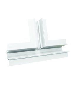 Σύνδεσμος ”Τ” για Μαγνητική Ράγα Χωνευτή Trimless 48V Λευκή ACA – MTTW