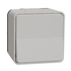 Schneider Mureva Styl μπουτόν απλό επίτοιχο Λευκό IP55 – MUR39026