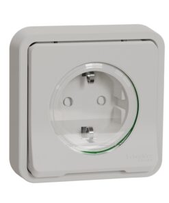 Schneider Mureva Styl πρίζα σούκο ασφαλείας χωνευτή Λευκή IP55 – MUR39132