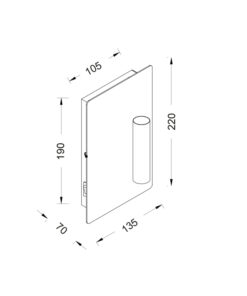 Επιτοίχιο Φωτιστικό 1ΧΕ14 Μεταλλικό Λευκό ACA DECOR – MXB150021A