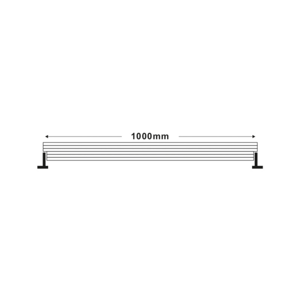 LED  Προβολέας Γκρι Wallwasher 36W 2520lm 3000K 15° x 60° 1m IP66 με Ταχυσύνδεσμους ACA – NOC3630