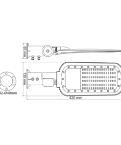 LED Φωτιστικό Δρόμου 20W 2800LM 4000K 140×90˚ CLASS I 230V AC IP66 ACA – NORD2040