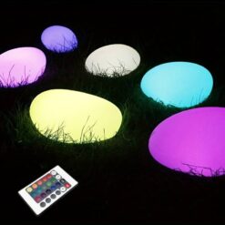 ΗΛΙΑΚΗ/ΕΠΑΝΑΦΟΡΤΙΖΟΜΕΝΗ RGBW LED ΠΕΤΡΑ 33*24*14cm IP54 ACA – NOST3324RGBW
