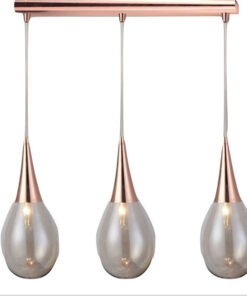 Κρεμαστό Φωτιστικό Οροφής Σταγόνα 3xE14 630mm Μέταλλο-Γυαλί Χάλκινο ACA DECOR – OD53423SCP