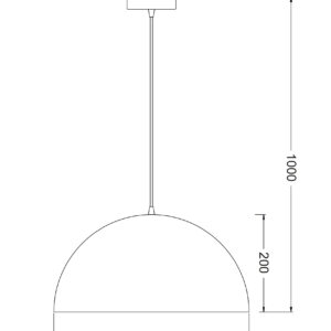 Κρεμαστό Φωτιστικό 1xΕ27 Μεταλλικό Κρεμ Φ400 ACA DECOR – OD5391MSW