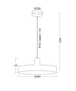 Κρεμαστό Φωτιστικό 1ΧΕ27 Μεταλλικό Ροζ Παλ Ματ Φ360 ACA DECOR – OD5392SPP