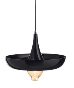 Κρεμαστό Φωτιστικό 1ΧΕ27 Μεταλλικό Μαύρο Φ400 ACA DECOR – OD5435BK