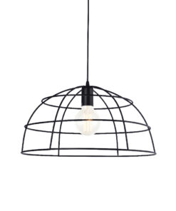 Κρεμαστό Φωτιστικό 1ΧΕ27 Μεταλλικό με Μαύρο Πλέγμα Φ400 ACA DECOR – OD543640