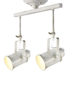 Οροφής Φωτιστικό 2ΧΕ27 Μεταλλικό Λευκό Χρυσό Πατίνο ACA DECOR – OD61012AW
