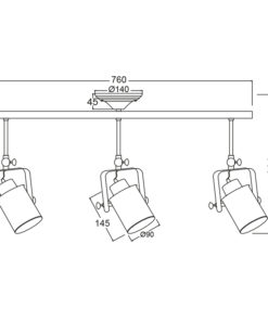 Οροφής Φωτιστικό 3ΧΕ27 Μεταλλικό Λευκό Χρυσό Πατίνα ACA DECOR – OD61013AW