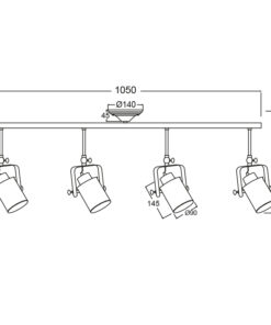 Οροφής Φωτιστικό 4ΧΕ27 Μεταλλικό Λευκό – Χρυσό Πατι΄να ACA DECOR – OD61014AW