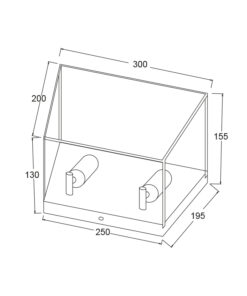Επιτοίχιο Φωτιστικό 2ΧΕ27 Μαύρο Μεταλλικό Ασύμμετρο ACA DECOR – OD61022WB