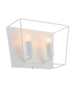 Επιτοίχιο Φωτιστικό 2ΧΕ27 Λευκό Μεταλλικό Ασύμμετρο ACA DECOR – OD61022WW