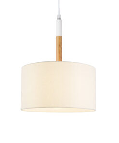 Κρεμαστό Φωτιστικό 1ΧΕ27 Λευκό + Απόχρωση Ξύλου Φ250 ACA DECOR – OD650825PWH