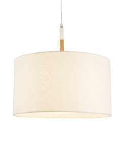 Κρεμαστό Φωτιστικό 1ΧΕ27 Λευκό+ Απόχρωση Ξύλου Φ400 ACA DECOR – OD650840PWH