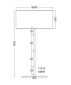Επιδαπέδιο Φωτιστικό 1ΧΕ27 Λευκό + Απόχρωση Ξύλου ACA DECOR Φ450 – OD6508FWH