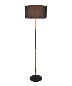 Επιδαπέδιο Φωτιστικό 1ΧΕ27 Μαύρo + Απόχρωση Ξύλου Φ450 ACA DECOR – OD6508FBK