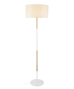 Επιδαπέδιο Φωτιστικό 1ΧΕ27 Λευκό + Απόχρωση Ξύλου ACA DECOR Φ450 – OD6508FWH