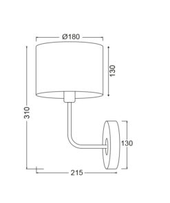 Επιτοίχιο Φωτιστικό 1ΧΕ27 Λευκό + Απόχρωση Ξύλου Φ180 ACA DECOR – OD6508WWH