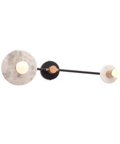 ACA DECOR   απλίκα 2xE27 από μέταλλο και λευκό μάρμαρο – OD742W74WM