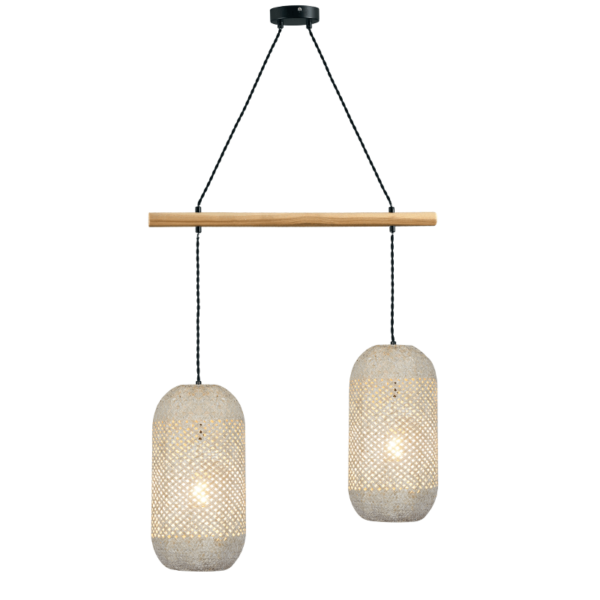 ACA DECOR   κρεμαστό φωτιστικό 2xE27 σε λευκό χρώμα - OD762P60RW