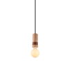 ACA DECOR  κρεμαστό φωτιστικό Εx27 σε ξύλο και καφέ χρώμα – OD7821P6