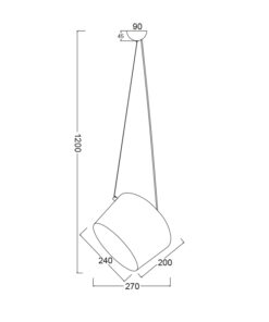 Κρεμαστό Φωτιστικό 1ΧΕ27 Μαύρο Μεταλλικό ACA DECOR – OD8002BK