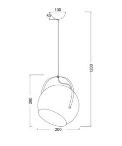 Κρεμαστό Φωτιστικό 1ΧΕ27 Μεταλλικό Μαύρο Φ200 ACA DECOR – OD8067BK