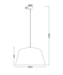 Κρεμαστό Φωτιστικό 1ΧΕ27 Μεταλλικό Μαύρο Φ400 ACA DECOR – OD8072BK