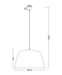 ΚΡΕΜΑΣΤΟ Φ/Σ 1ΧΕ27 ΜΕΤΑΛΛΙΚΟ ΓΚΡΙ Φ40ΧΗ120CM PALLADA ACA – OD8072GY