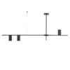ACA DECOR   φωτιστικό οροφής 3xGU10 130x53cm σε μαύρο χρώμα – OD843C130B