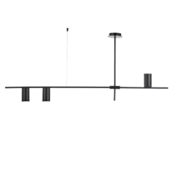 ACA DECOR φωτιστικό οροφής 3xGU10 130x53cm σε μαύρο χρώμα – OD843C130B
